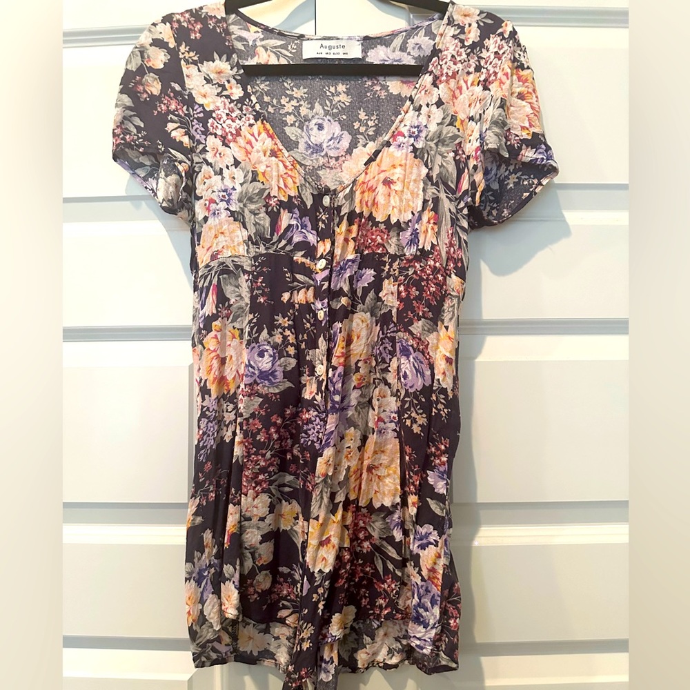 Auguste floral romper size 2
